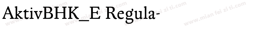 AktivBHK_E Regula字体转换